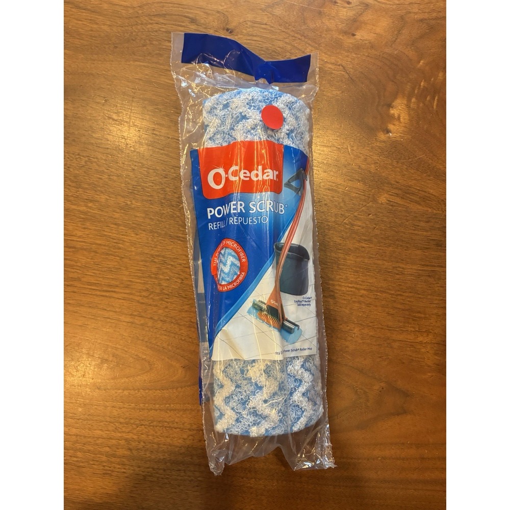 O-Cedar Power Scrub Microfiber Roller Mop Head Refill Brand New Sealed